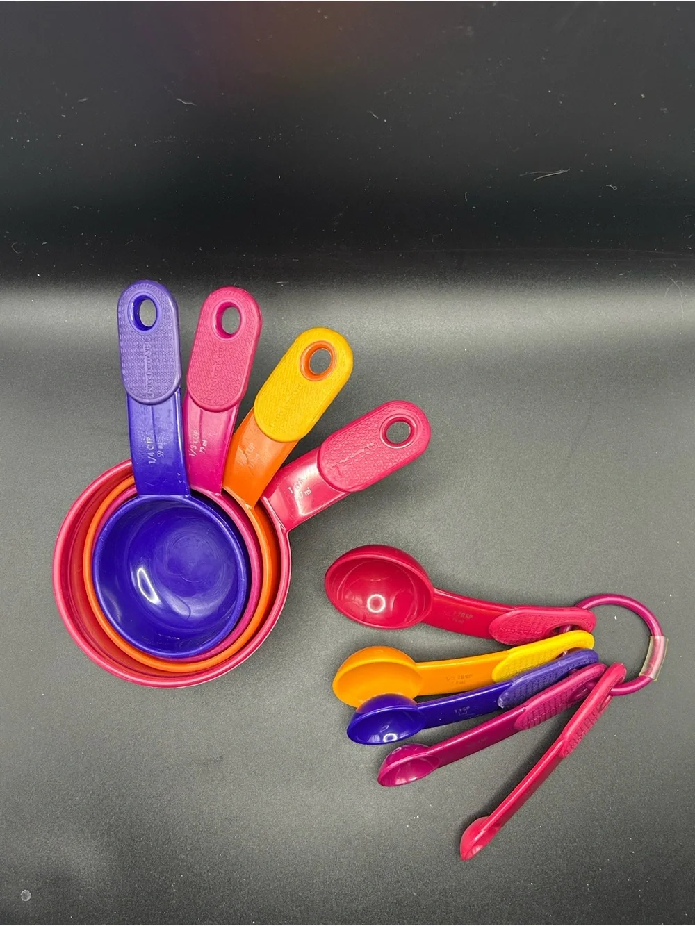 KitchenAid Multicolor Plastic Measuring Cups & Spoons Complete Set.